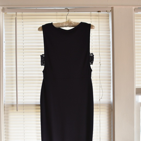 Asos Black/Navy Blue Midi Dress - Picture 3 of 5